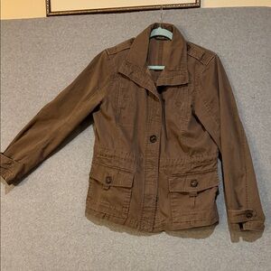 Eddie Bauer Brown Utility Jacket with Flap Pockets